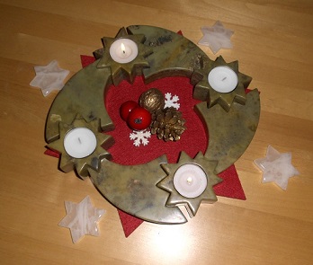 4teiliger Adventskranz, auch einzelnt zu benutzen