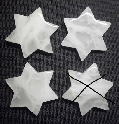Deko-Sterne aus Alabaster, lackiert