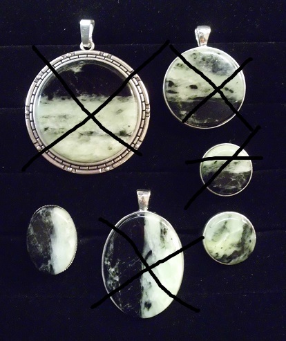 Schmuck türkis-schwarz, rundlich